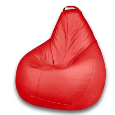 The pear-pear chair is positive, size xxxl, diameter 110 cm, height 145 cm, artificial leather, red color