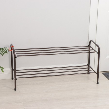 Shoe stand, 2 tiers, 87 × 30 × 45 cm, copper antik-1