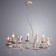 Amur chandelier, 8x40W E14, white color, gold