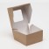 The box is folding, with a window, craft, 7 x 7 x 4 cm