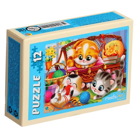 Puzzle "Funny cats No. 16", 12 elements-8