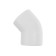 MEERPLAST square, polypropylene, 20 mm, 45 °, white