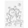 Paper stickers "Forest animals", with coloring on the back, 11 × 15.5 cm