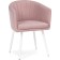 Stol on a metal frame of the jack metal/velor, white/pink 59x57x83 cm