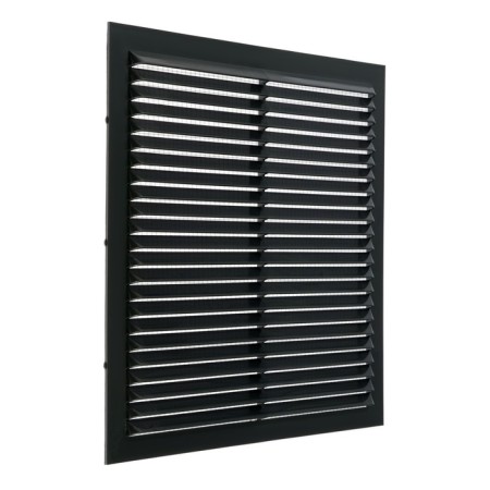 Ventilation grate "Vento" 2323V, 230x230 mm, with a grid, indescribable, graphite-1