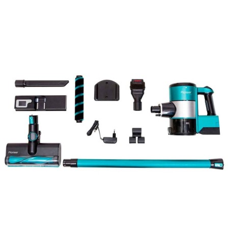Vacuum cleaner Pioneer VC470S 3B1, vertical, cyclone, 130W, 600 ml, turquoise color-2