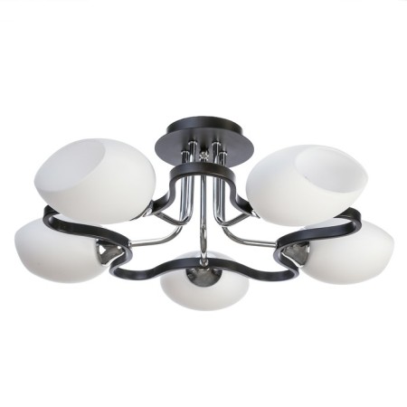 Astia chandelier 5x60W E27 Chrome-black 55x55x22 cm.