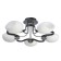 Astia chandelier 5x60W E27 Chrome-black 55x55x22 cm.