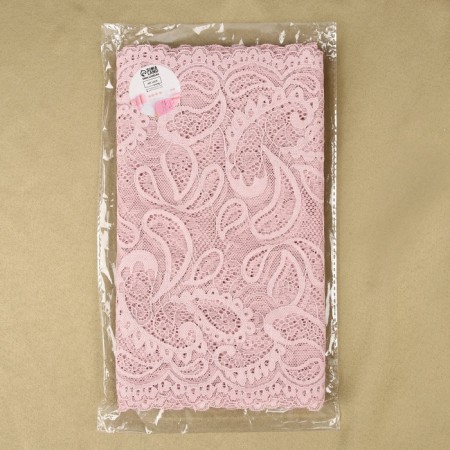 Lace elastic fabric, 230 mm × 2.7 ± 0.5 m, powder color-4