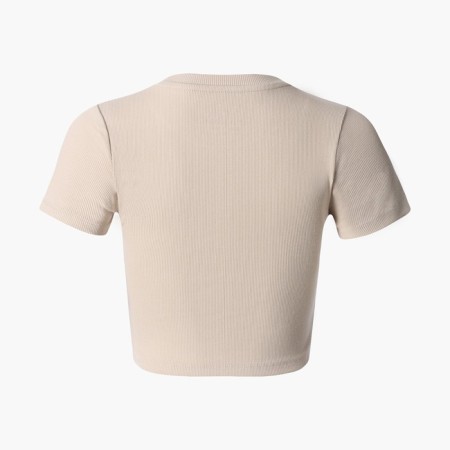 Women's T-shirt shortened, dark cream color, size 46 (l)-7