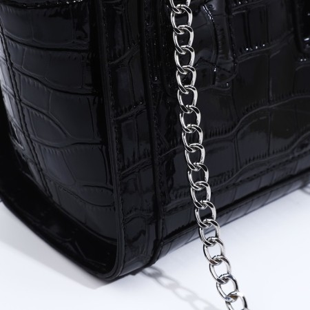 Bag Female Tout with zipper, black color-3