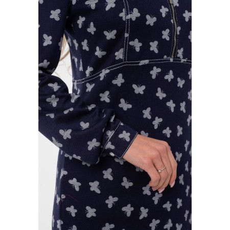 Female dress, size 42, blue, white color-2