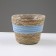 Kashpo wicker "Namibia", 15.5x15.5x13.5 cm, natural, blue