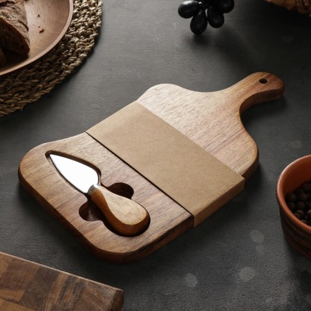 Magistro Shape cheese set, knife, board-2
