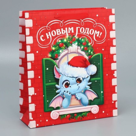 Laminated vertical "New Year's miracles", m 26 x 30 x 9 cm, New Year-1