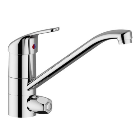 Zipponi Ara kitchen mixer, swivel pour out, color chromium