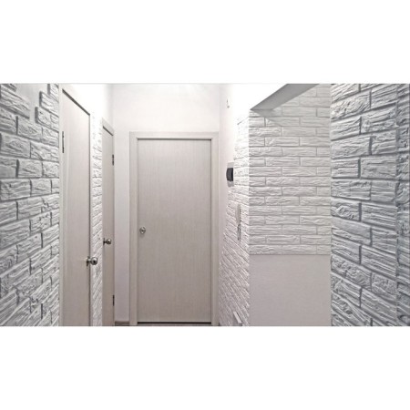 Gypsum tile "Copenhagen", white under a tree, 1 sq m, 59 tiles-1