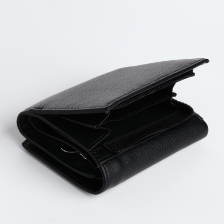 Women's wallet on a magnet, black color-2