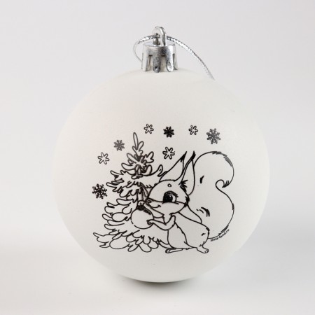 New Year's set for creativity. Christmas balls for coloring "New Year! Magic gift ", 4 pcs, d = 7cm-8