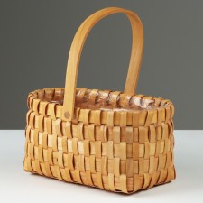 Wicker basket, 24 x 16.5 x 12/27 cm, sequoia