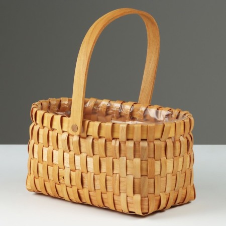 Wicker basket, 24 x 16.5 x 12/27 cm, sequoia