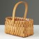 Wicker basket, 24 x 16.5 x 12/27 cm, sequoia