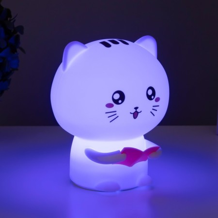 Night-mock "kitten" LED from USB and battery 12x10x16.3 cm Risalux-4
