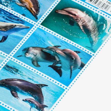 Decorative stickers "dolphins" 16x10 cm-2
