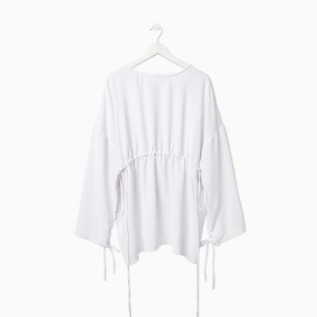 Women's costume (tunic, trousers) minku: casual collection color white, size 54-6