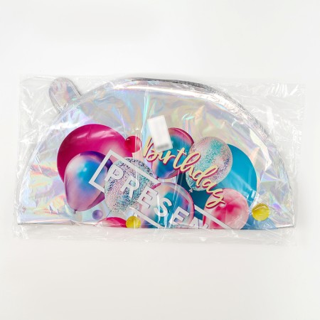 Foil ball 18 "Present", circle, holography, set of 50 pcs.-1