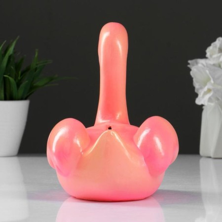 Pig a piggy bank "Flamingo medium" peach, 19cm-2