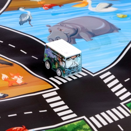 Game set "Zoo", 4 cars, rug-2