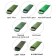 Tourist sleeping bag, 220 x 75 cm, up to -20 degrees, 700 g/m2, malachite