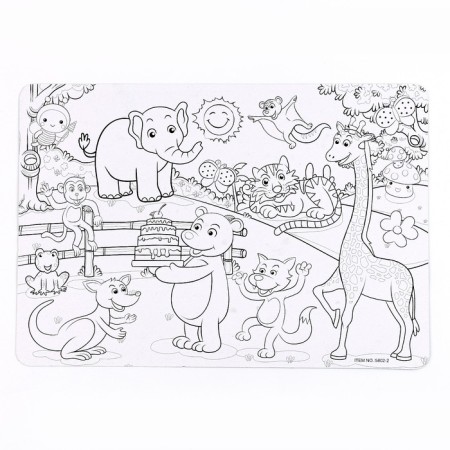 Stencil for kids "funny animals" with coloring-4