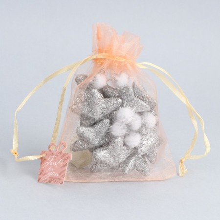 Orange Gift Organza “for you”, with a nameplate, 10 x 12 cm +/- 1.5 cm-1