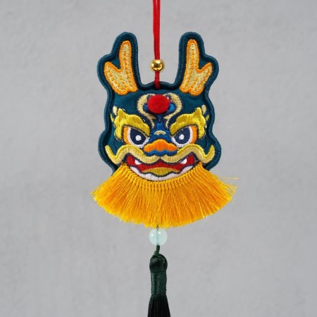 Suspension-Sasha Textile "Dragon" Black 2x7.5x24 cm-3