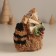 Decor "Raccoon with New Year's branches" 7x10x11 cm