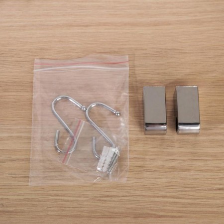 TEKNO-TEL Railing System for the kitchen, 6 items, chromium color-3