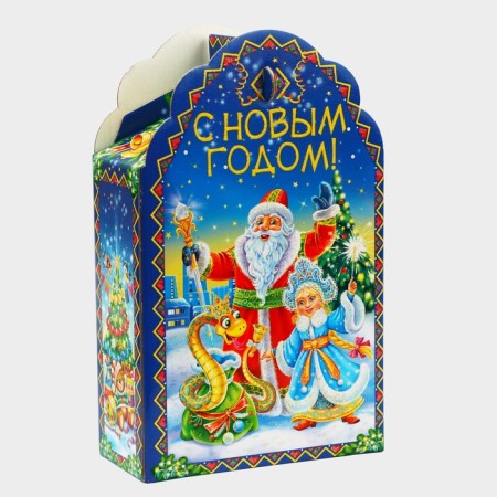 New Year. Gift box New Year's figure "Winter Melody" 16.8 x 7 x 25 cm.-1