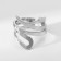 Ring Metal "Trend" is twisted, the color is silver, dimensionless
