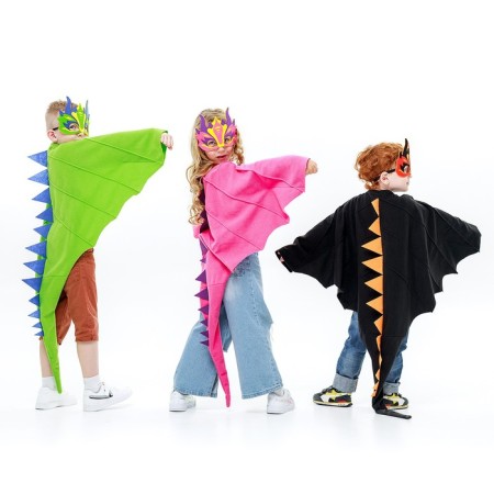 Carnival set "Pink Dragon", cloak and mask-5