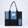 Bag Women's Shoper without fastening, lining, long belt, blue color