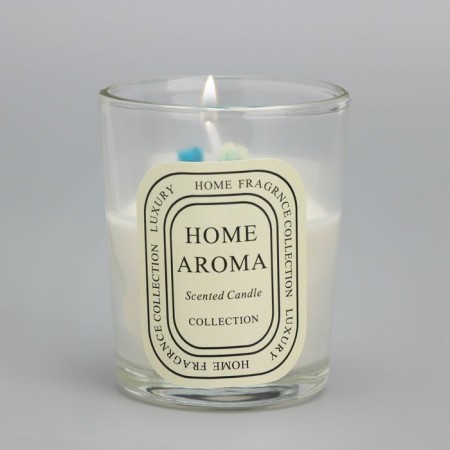 Aromatic candle in a glass "Sweet Love", white tea, flowers mix, 5.5x6.5 cm-1