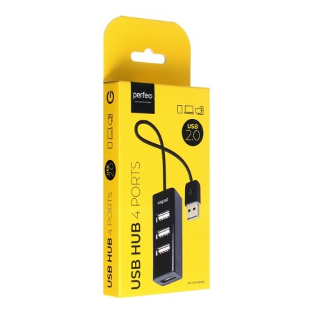 USB border (Hub) Perfeo PF-HYD-6010H, 4 ports, USB 2.0, black-5