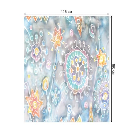 Tables on the table "Flower dreams", rectangular, Saten, size 145x180 cm-1