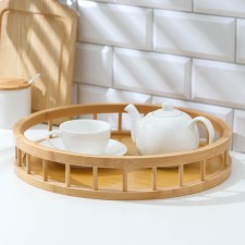 Round shares Jungle, D = 38 cm, bamboo