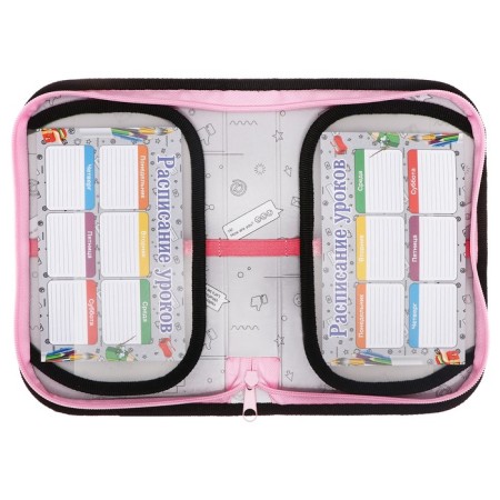 Penal 1 section, 130 x 210 x 40 mm, 2 folding strips, fabric, calligrata top, Content "Anime Sakura"-4