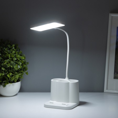 A tabletop lamp with a stand for the phone and pens, 3 compartments, 5W Led USB 2700-6500K-2