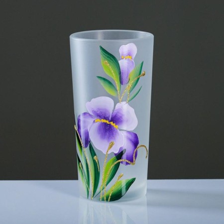 Set for juice with tray "Iris" Art painting, 6 glasses 1250/200 ml, white mats-5