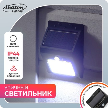Garden lamp on a sunny battery with a motion sensor, invoice, 9.5 × 13 × 5 cm, Cob Led, glow white